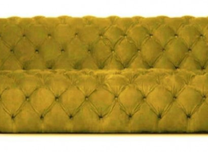 Yellow Chesterfield Couch Four-Seater XXL Big Sofa Comfortable Couches Soft New